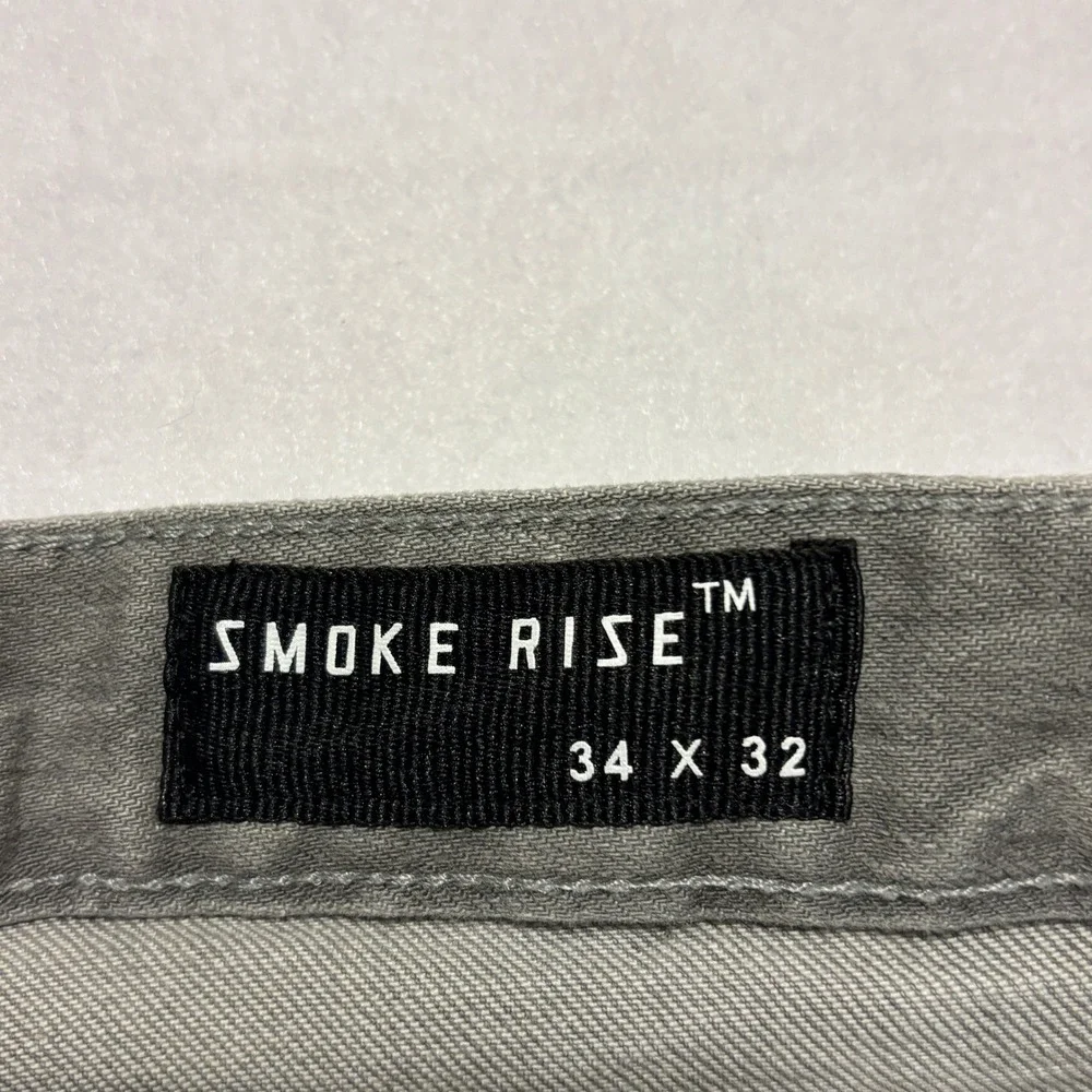 Smoke Rise Mens Gray Distressed Slim Fit Jeans JP22508DTZ Size 34x32 Streetwear